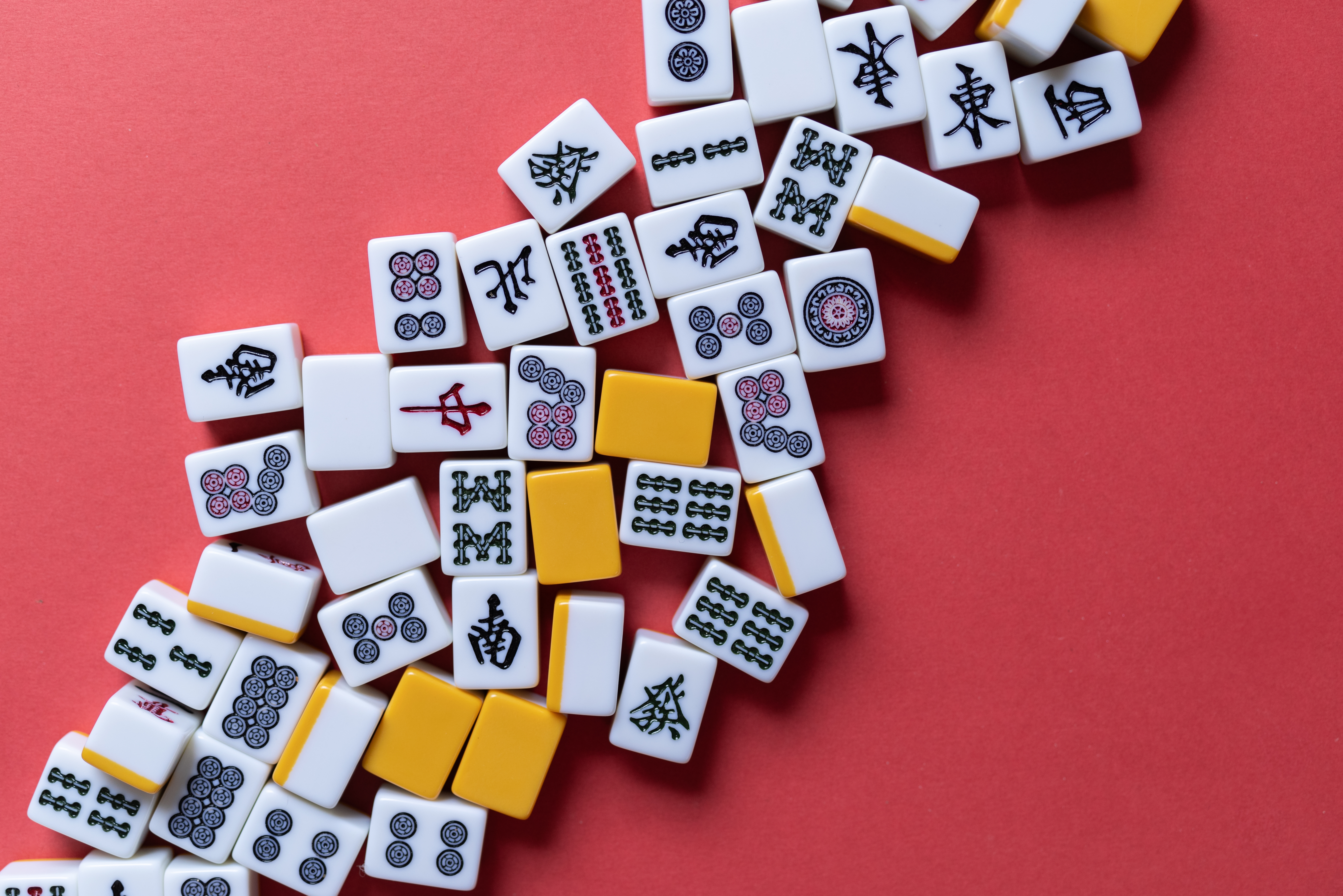 colorful mahjong tiles